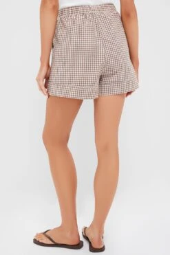 Mocha Cotton Gingham Augusta Shorts -Loeffler Randall Store SIenyEZWNWnJCAx9bqswDXkeOAfg9ffE 1