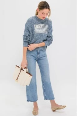 Marled Blue Cotton Americana Sweater -Loeffler Randall Store SdxVfMNFkkq26NJ1dDfcHhL0n6W79tAU 1