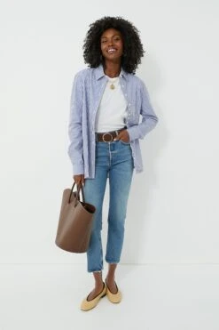 Blue And White Stripe Boyfriend Shirt -Loeffler Randall Store SxApKpKin7uvOCV5xH4TW0Pb7NfkspNF 1