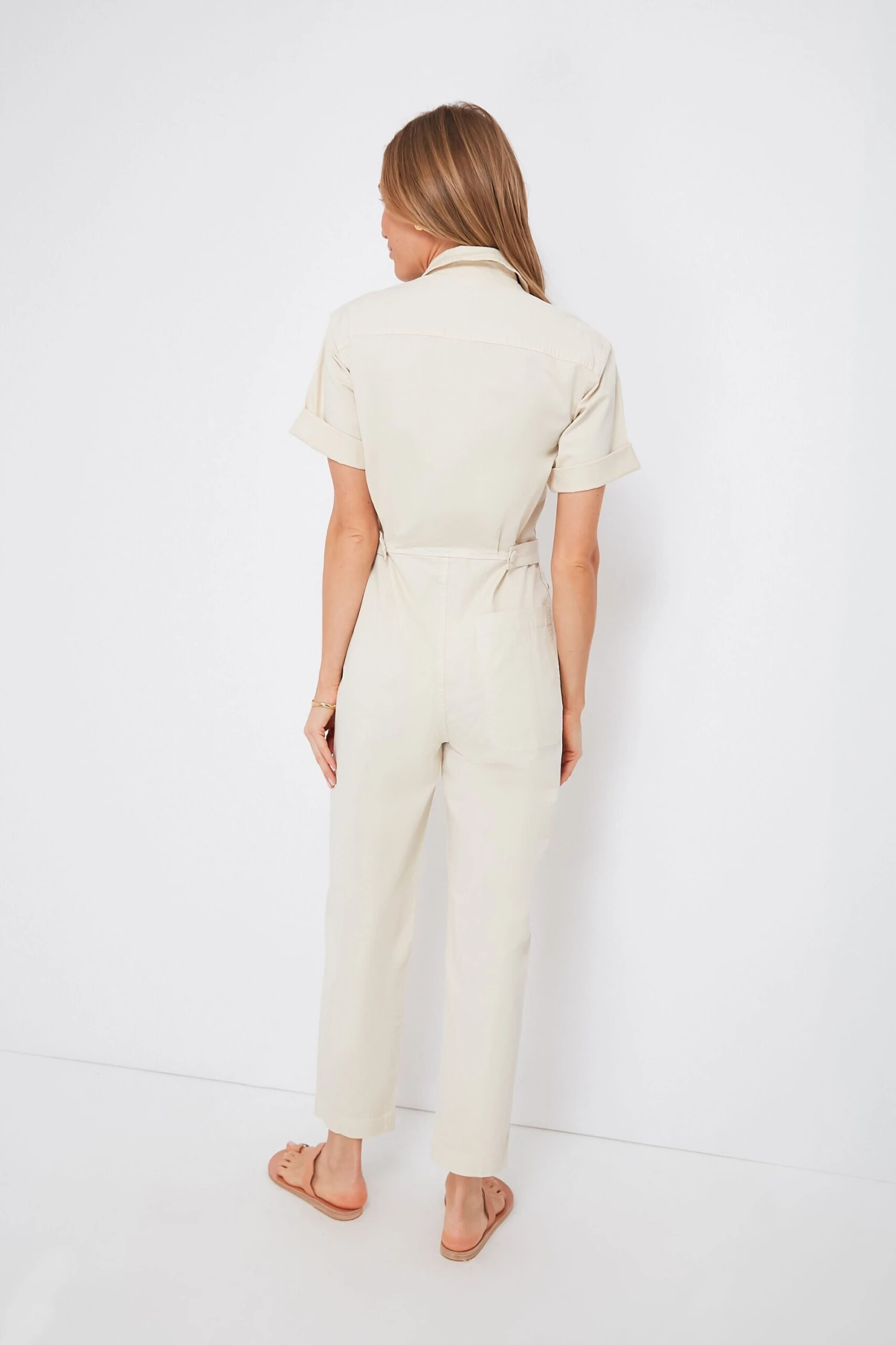 Oatmilk Standard Short Sleeve Jumpsuit 4 Oatmilk Standard Short Sleeve Jumpsuit - Image 4