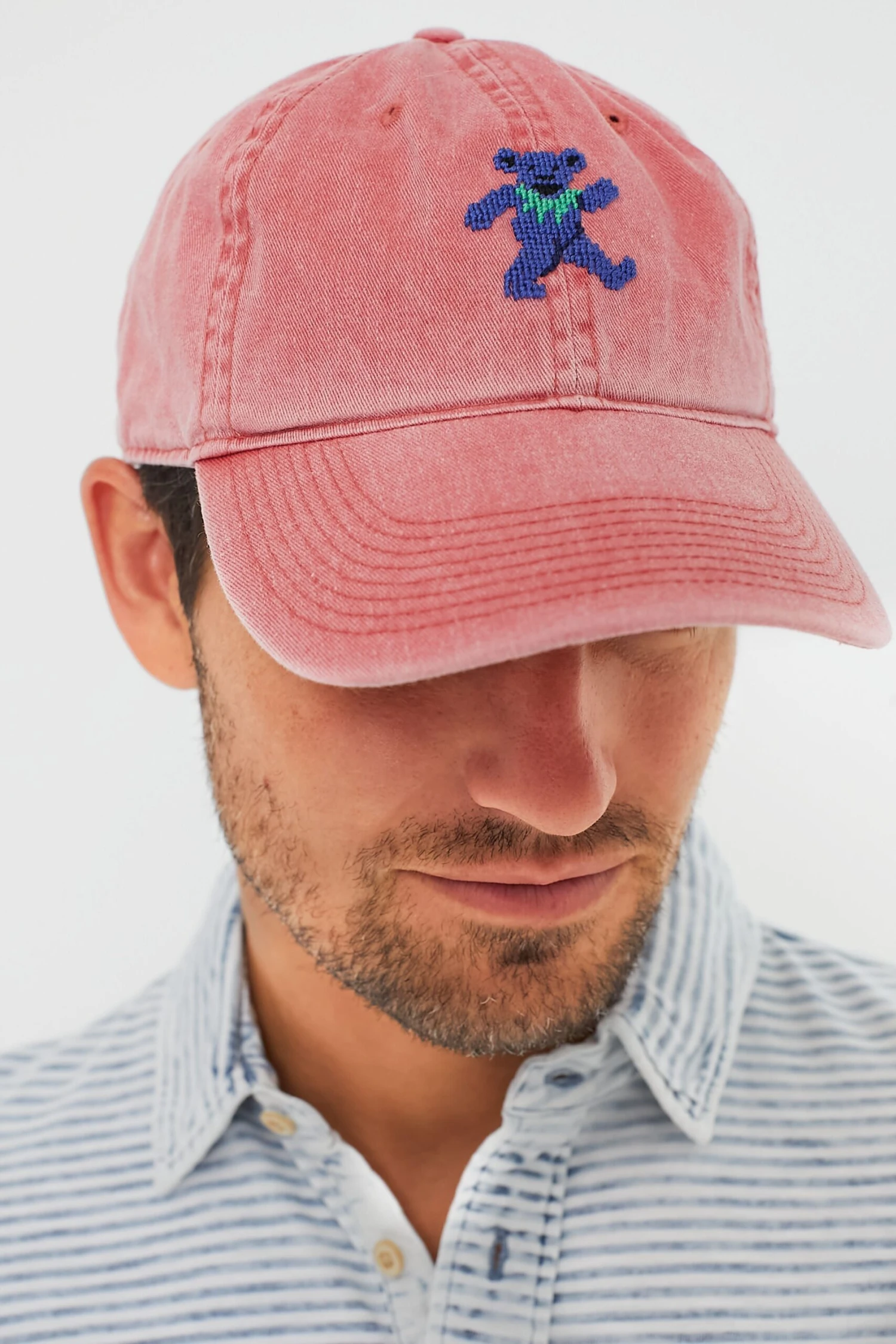 Nantucket Red Dancing Bear Needlepoint Hat 2 Nantucket Red Dancing Bear Needlepoint Hat - Image 2