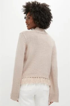 Taupe Fringe Cable Knit Carly Sweater 9 Taupe Fringe Cable Knit Carly Sweater -Loeffler Randall Store TPV8H2m7LuD1fYM9NIS7ax1iIkzGEwgl 1