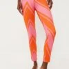 Azalea Pink And Orange Chevron Print Thermal Pant