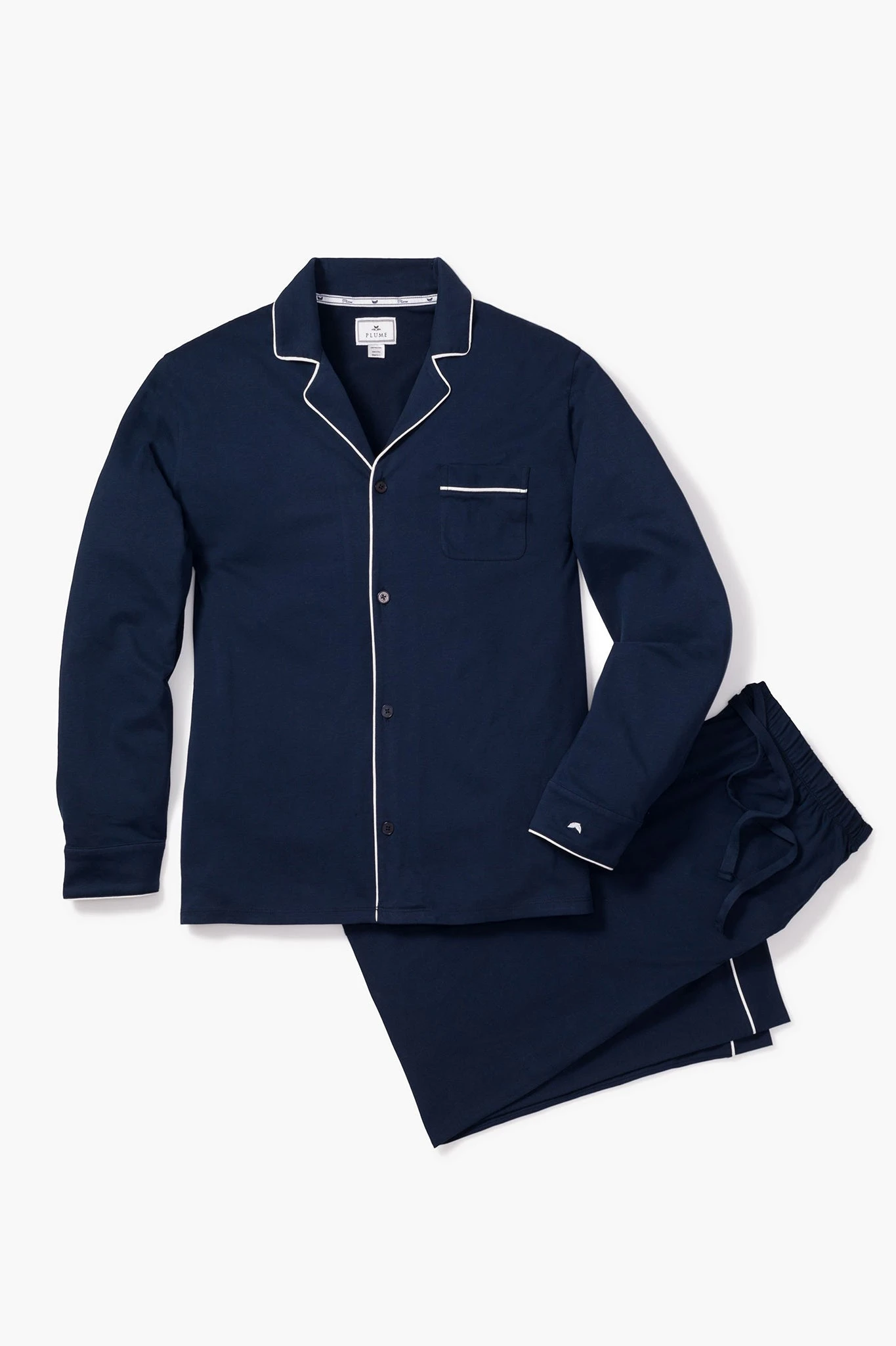 Navy Luxe Pima Pajama Set 6 Navy Luxe Pima Pajama Set - Image 6