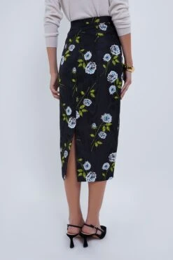 Roses Stem On Black Lorelei Moire Skirt -Loeffler Randall Store TbgH2T0PsAe4uh1GzzzFCunrYuOajxLH 1