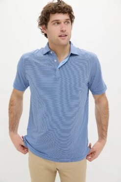 Peter Millar Sport Navy Jubilee Performance Jersey Polo