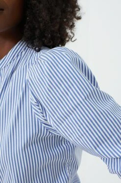 Blue And White Stripe Puffed Shoulder Shirt -Loeffler Randall Store U9VgOe1Yo68Av0c6IKGKVw3kNHVU1Y98 1