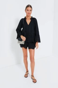 Tangier Border Embroidered Nero Jasper Shorts 9 Tangier Border Embroidered Nero Jasper Shorts -Loeffler Randall Store USEzPU6UxL64wRrdCCHF2h7URJcRP3cA 1