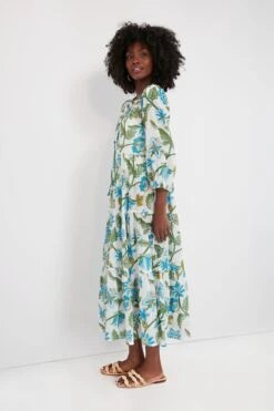 Sea Glass Chintz Long Sleeve Salty Paloma Caftan -Loeffler Randall Store UeelHtUqlnHGXbmy1jzZEhWVUK4xNZeg 1