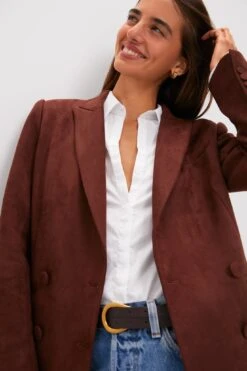 Deep Mocha Vegan Suede Diana Blazer -Loeffler Randall Store Uqh9yYaIrOPUnxczXrhirWwcwqv9wOrN 1