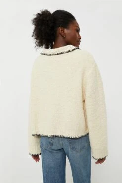 Cream With Black Stitching Cardigan 9 Cream With Black Stitching Cardigan -Loeffler Randall Store Useg7C00aRs3H9YsTVC9ZtRghRYxqrt9 1