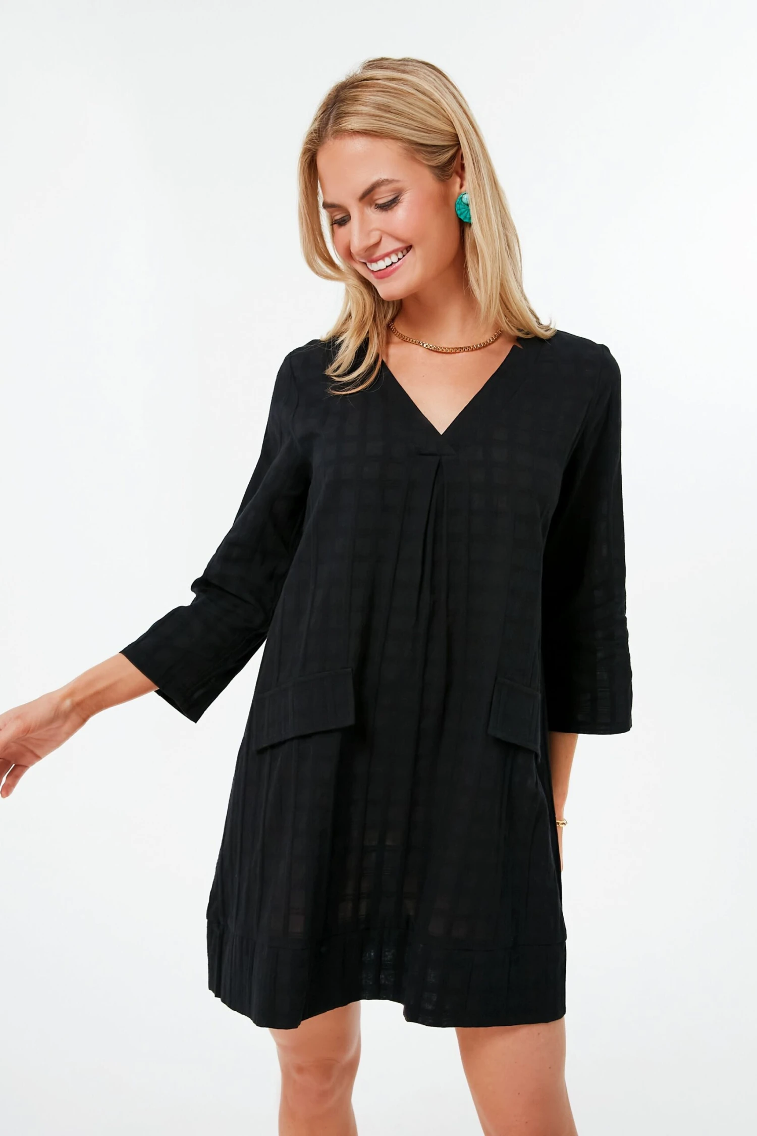 Black Mini Carolina Caftan 2 Black Mini Carolina Caftan - Image 2