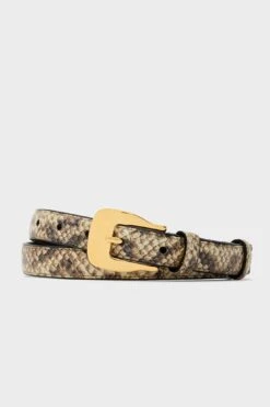 Python Macchia Square Buckle Belt