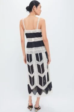 Zimmermann Black And Cream Rhiannon Lace Slip Dress -Loeffler Randall Store VR7lAwIxAV4HcMd9TrHfFm1gC2zd8qHU 1