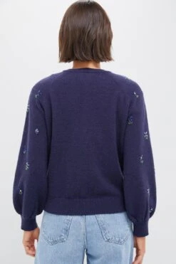Blue Floral Embellishment Navy Elsie Cardigan 10 Blue Floral Embellishment Navy Elsie Cardigan -Loeffler Randall Store VVTsbkm7vWIaMBPyF8zHjwu0CiryumDx 1