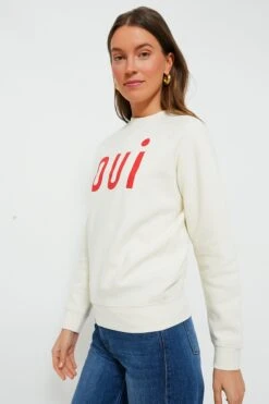 Cream With Bright Poppy Oui Sweatshirt -Loeffler Randall Store VrnEOF4W5tzUlJSIiEbgY8NEBOmeoY8J 1