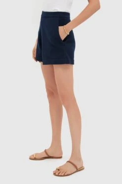 Navy Knit Beau Shorts -Loeffler Randall Store VyUTVLuygiwNRac1AeqZ6gSd9sZDu5FK 1