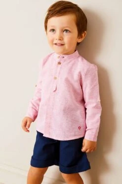 Lawrence Striped Mao Collar Long Sleeve Shirt In Red -Loeffler Randall Store WAEFdOcR6C9O4NxTZ28x3Sgxc8yt9Ryq 1