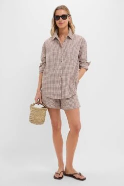 Mocha Cotton Gingham Augusta Shorts -Loeffler Randall Store WMuE7Z7DSxv6Fpwwd8yvahgZ3MM40JJJ 1