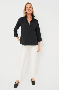 Black Margot Stand Collar Blouse -Loeffler Randall Store WSgwzyiQ9NG6PR5Qbct3iFJUMNHwe4Mn 1