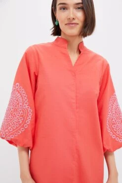 Coral With Lavender Embroidery Mini Wisteria Caftan -Loeffler Randall Store WiAk18Gs2dg5vmUhL38QrDfbcMhox5kF 1