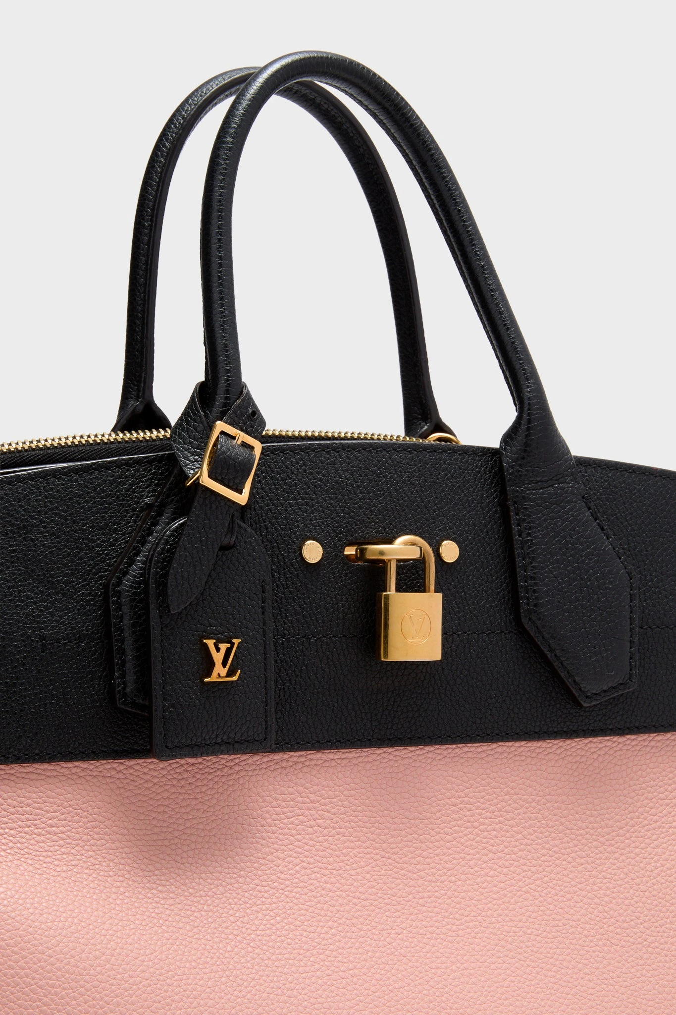 Louis Vuitton Magnolia Pink And Black Pebbled Calf Leather City Steamer MM 6 Louis Vuitton Magnolia Pink And Black Pebbled Calf Leather City Steamer MM - Image 6