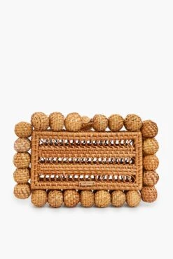 Cult Gaia EOS Natural Rattan Clutch