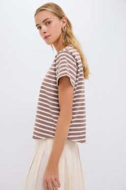 Mocha Stripe Parker Classic Tee -Loeffler Randall Store XHk7urkrVuGvvcft0CPKWb96w2nZilH0 1