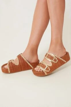 Loeffler Randall Brown Straw Theo Two Band Sandals -Loeffler Randall Store XY6ACMSRzRClIWmFMzBay5xJoRBPAFVw 1