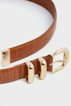 Brown Croc-Embossed Classic Belt -Loeffler Randall Store XvL898hA1lw88cFvBXjucKVGURof94ux 1