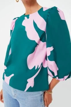Pink & Green Penelope Puff Sleeve Top 13 Pink & Green Penelope Puff Sleeve Top -Loeffler Randall Store YHRtBYGzcPlzxwncFZsIEWUfIn6Z3Q1z 1