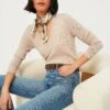 Sandstone Cashmere V-Neck Sweater