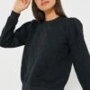 Black Puff Sleeve Campbell Pullover
