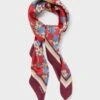 Scarlet Sakura Medium Silk Scarf