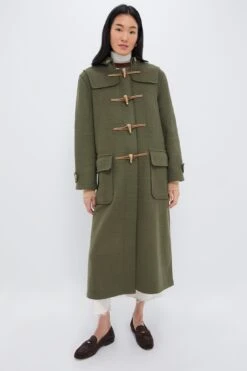 Olive Green Arthur Toggle Stadium Coat