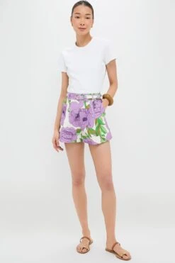 Lilac Floral Cuffed Conor Shorts -Loeffler Randall Store ZxtRC1q2UgDzBjCwRSwizwci143EwJlq 1