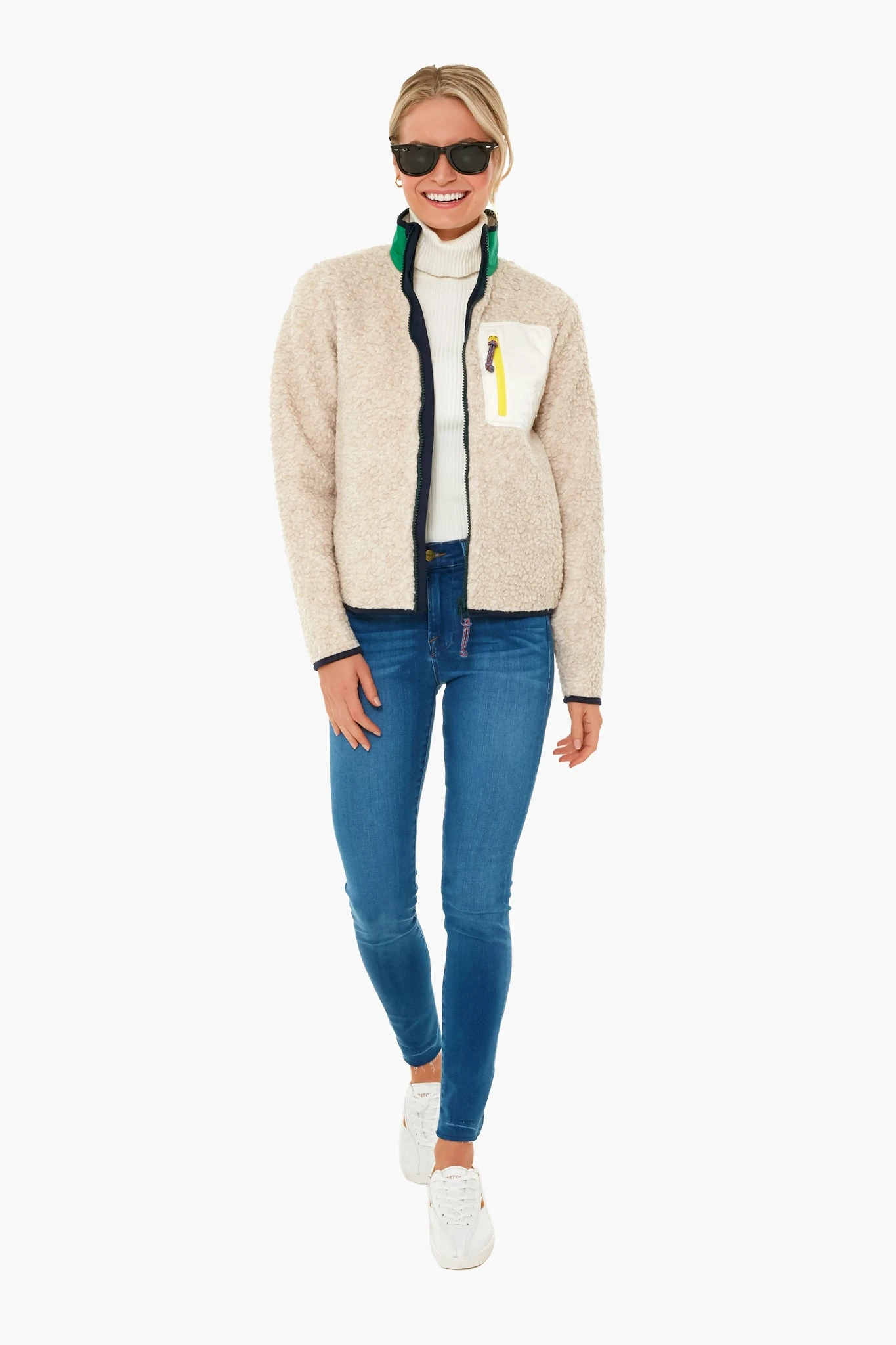 Natural Heather Sherpa Fleece Jacket 3 Natural Heather Sherpa Fleece Jacket - Image 3