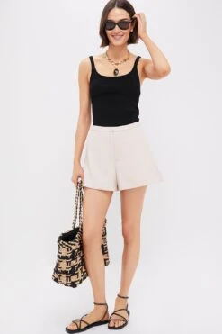 Beige Hallie Shorts