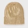 Gold Metallic Winter Hat