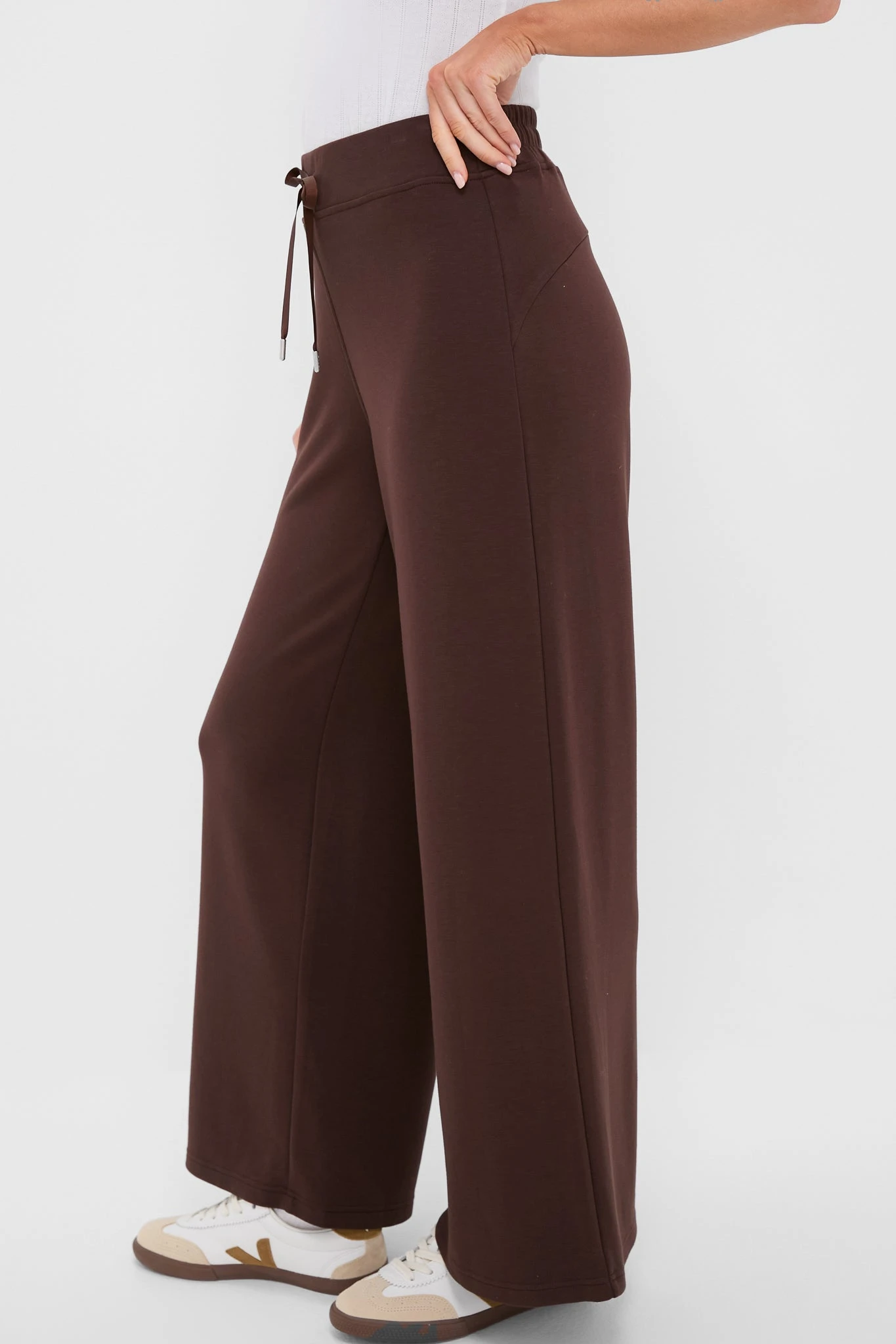 Chocolate Brown Wide Leg Comfort Stretch Finn Pants 3 Chocolate Brown Wide Leg Comfort Stretch Finn Pants - Image 3