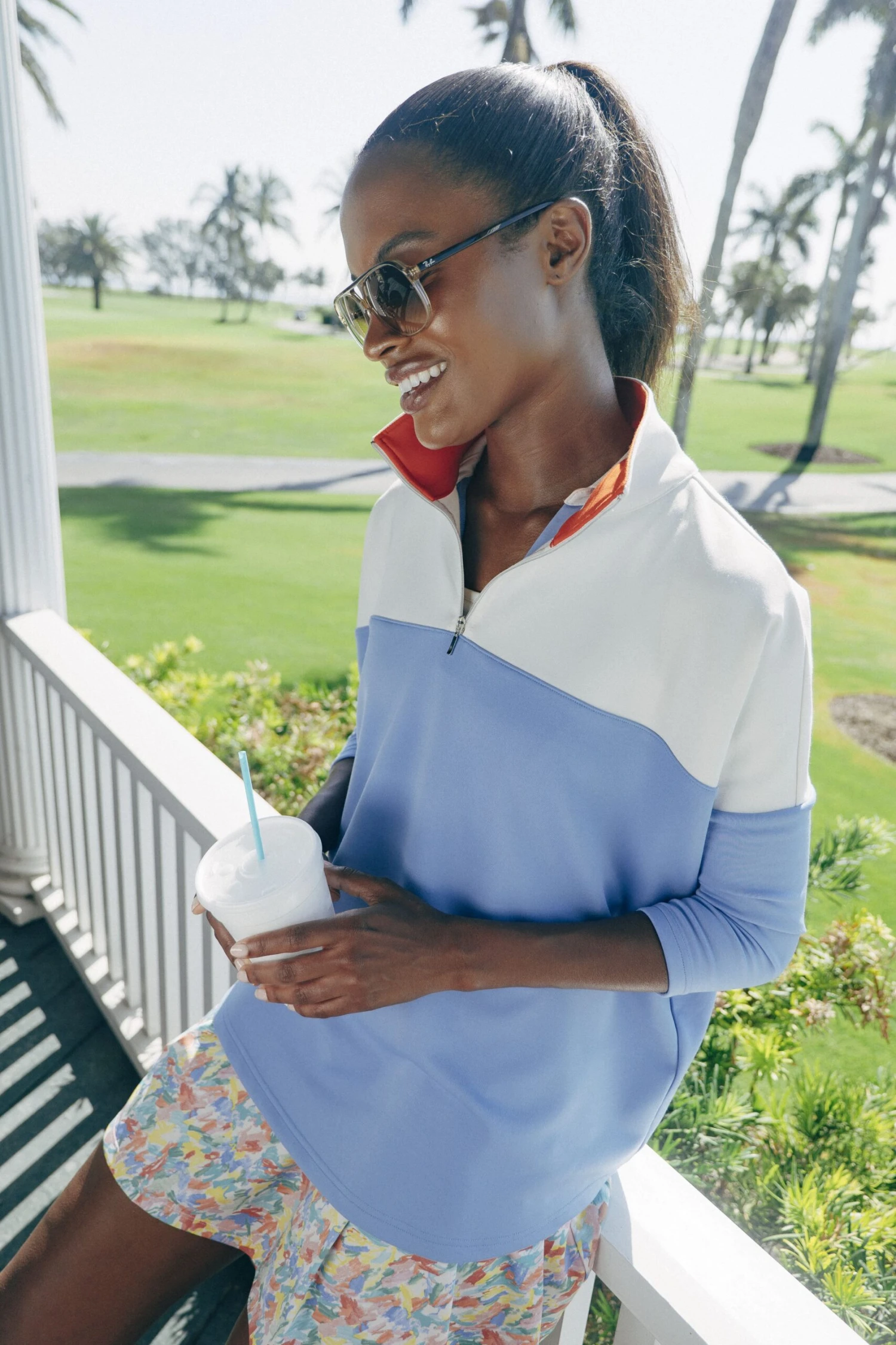 Boogie Down Blue Amelie Quarter Zip 2 Boogie Down Blue Amelie Quarter Zip - Image 2