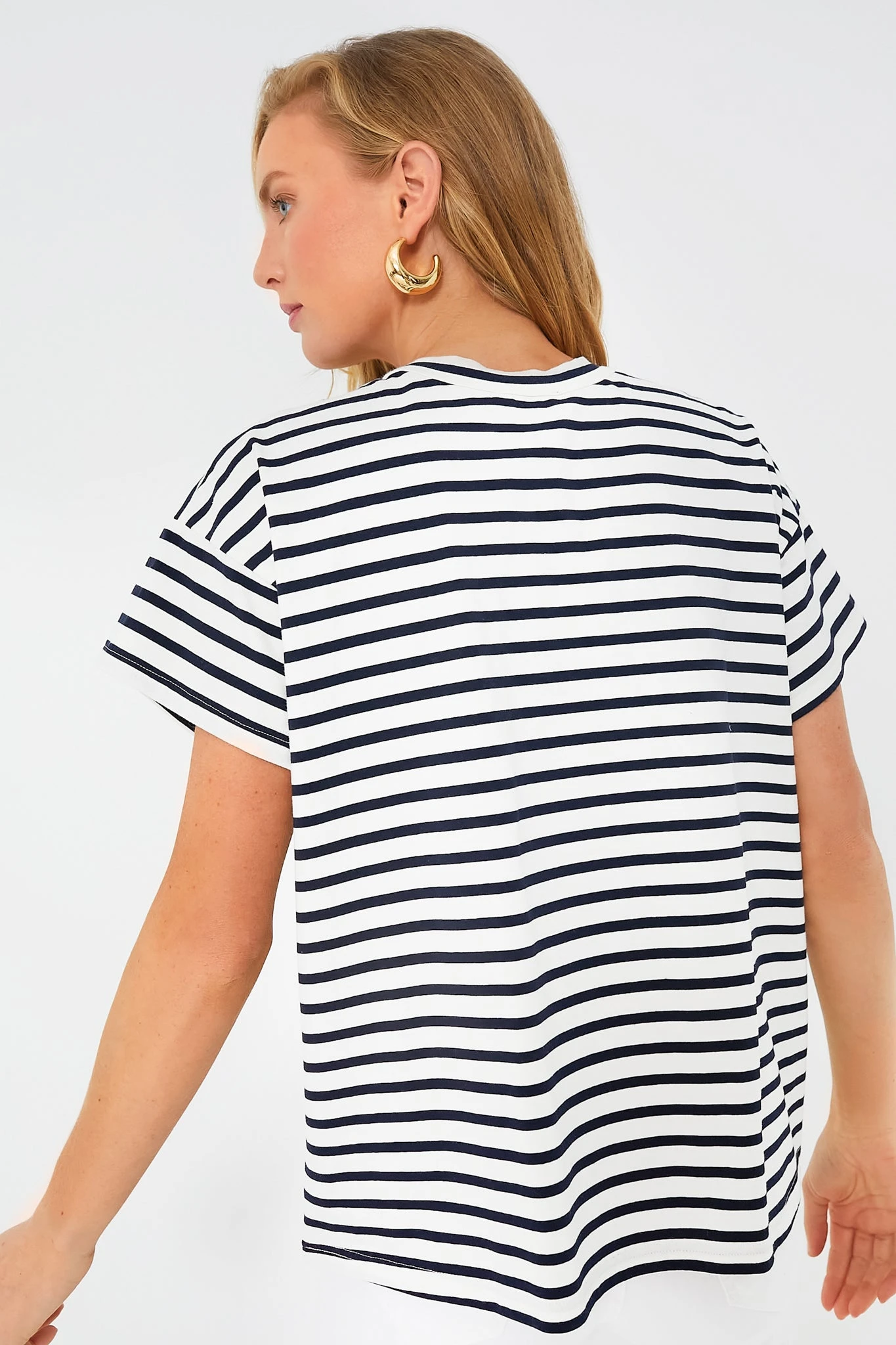 Blue Striped Presley Boyfriend Tee 6 Blue Striped Presley Boyfriend Tee - Image 6