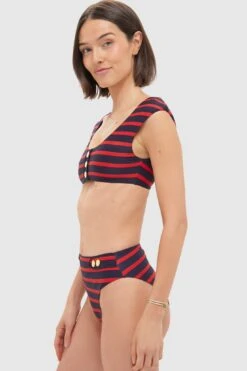 True Red And Dark Navy Sailor Stripe Off-Shoulder Bikini Top -Loeffler Randall Store bZ8iIwd46BC2JFNJ9RZFTRjytFh9Fgpj 1