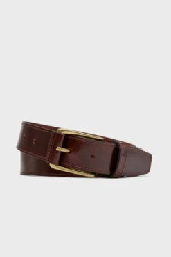 Brown Wyatt 34mm Genuine Leather Casual Jean Belt