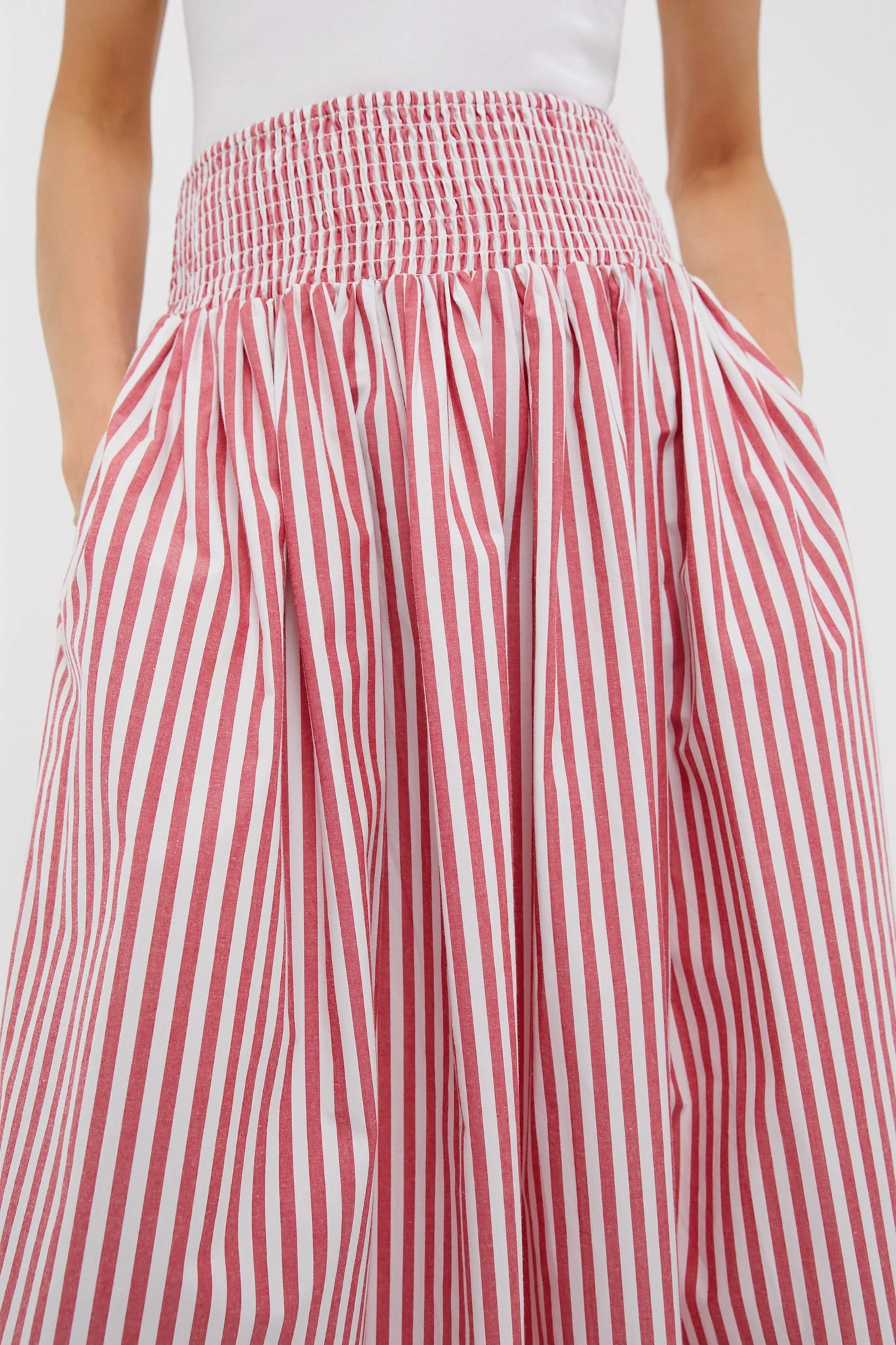 Solid & Striped Lipstick Red Noreen Skirt 6 Solid & Striped Lipstick Red Noreen Skirt - Image 6