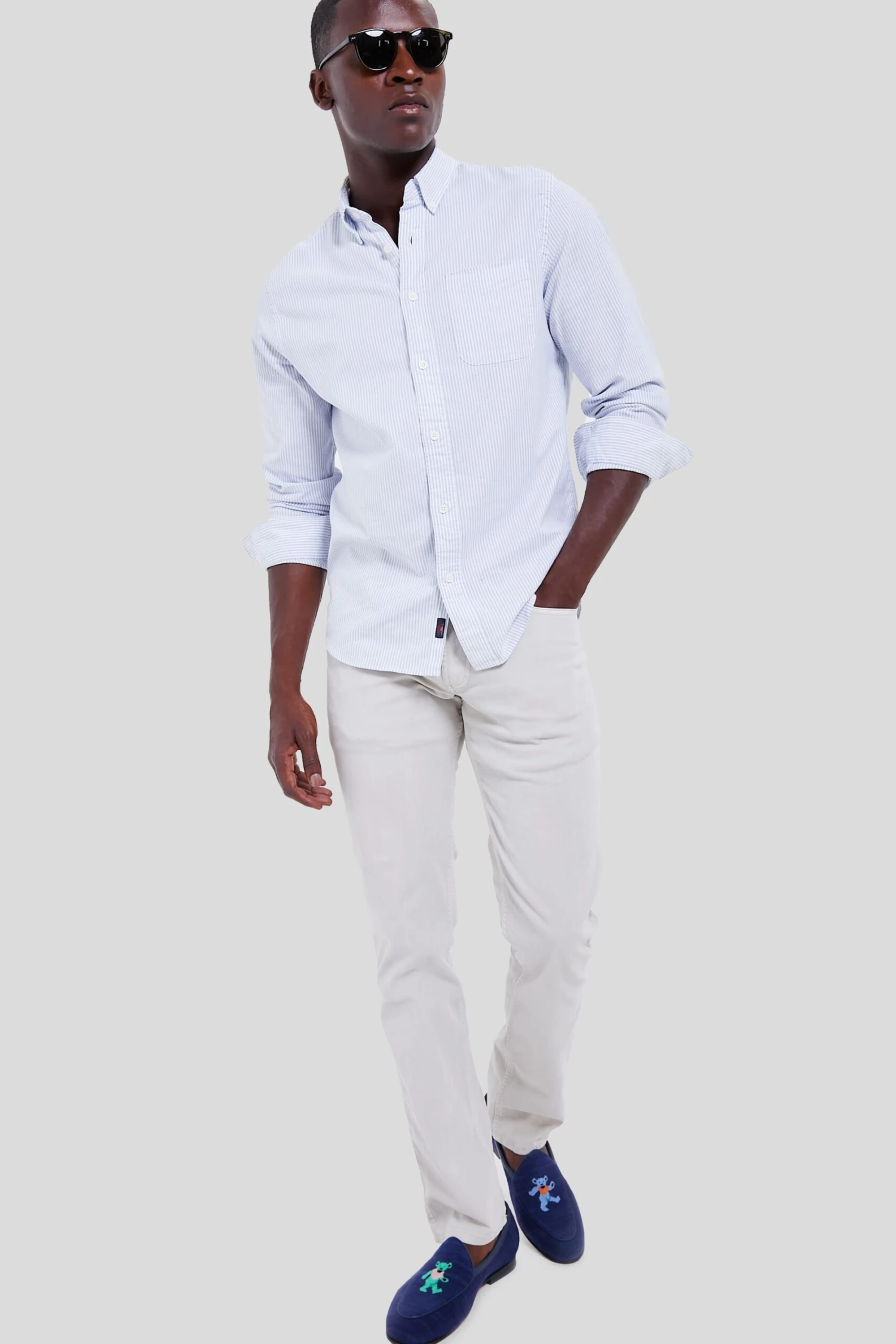 Dark Navy Dancing Bears Belgian Loafers 2 Dark Navy Dancing Bears Belgian Loafers - Image 2