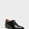 Black Leather Brogue Oxford Shoes