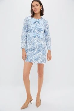 Blue Chintz Clarice Bows Dress -Loeffler Randall Store c2g8J1GMJempXT1o4wGUwYLhTAH4GqO1 1