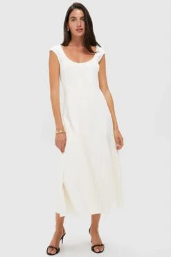 Staud Ecru Charlotte Dress