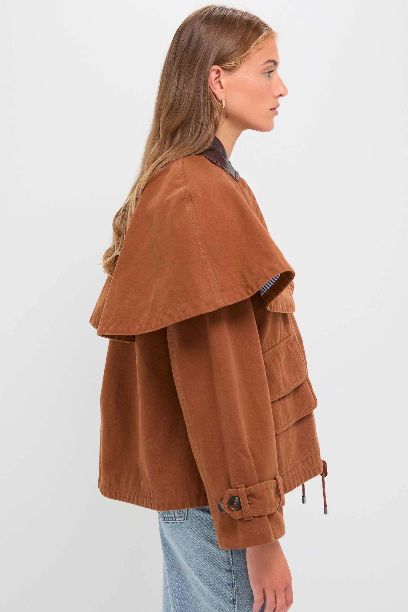Camel Carolyn Workwear Cape Jacket 3 Camel Carolyn Workwear Cape Jacket - Image 3